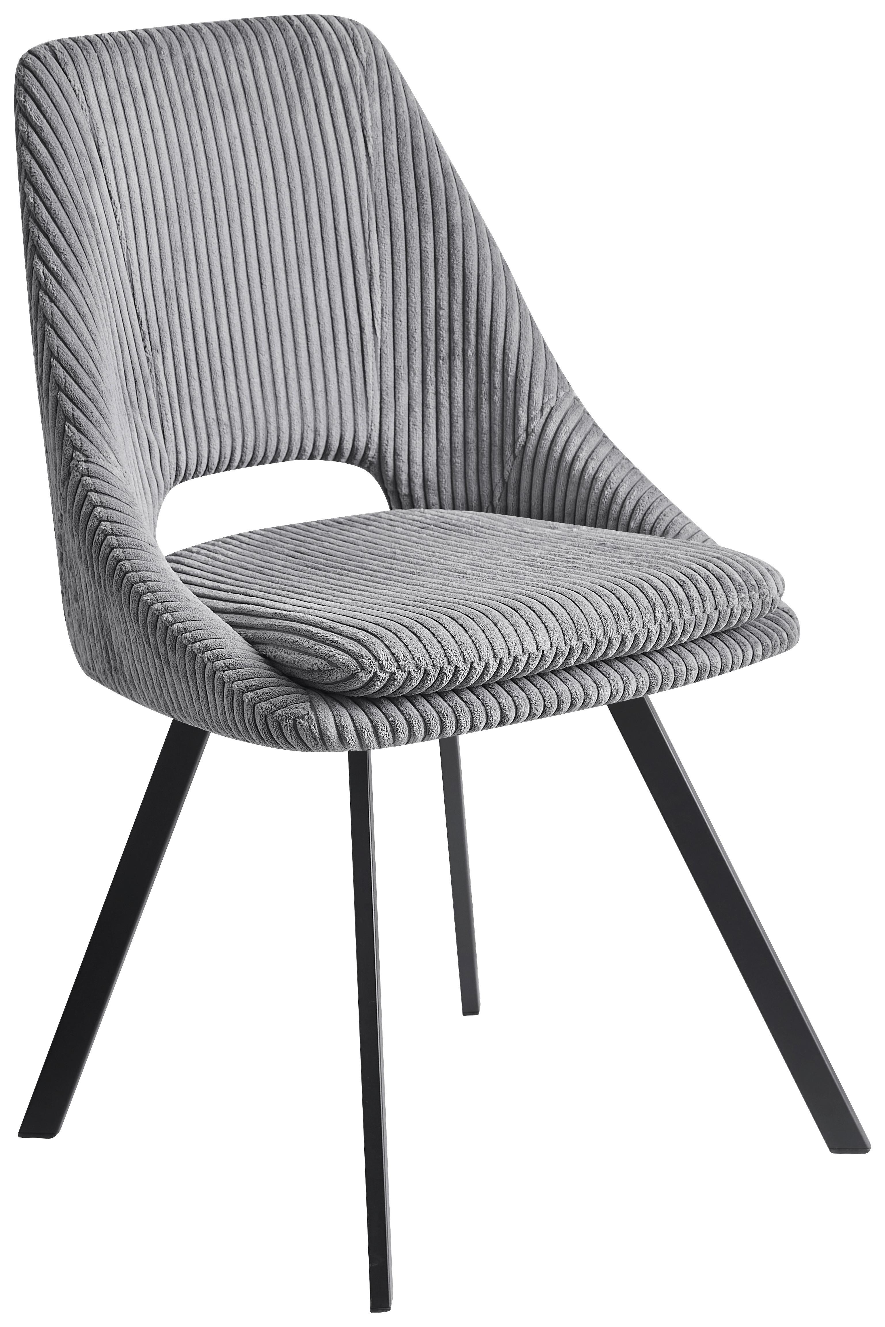 KRZESŁO FLAVIO  -EXKLUSIV- - czarny/szary, Design, metal/tkanina (48/85/56cm) - Carryhome