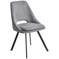 KRZESŁO FLAVIO  -EXKLUSIV- - czarny/szary, Design, metal/tkanina (48/85/56cm) - Carryhome