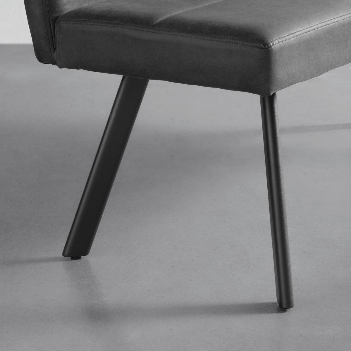 Sitzbank Cooper Grau - Schwarz/Grau, MODERN, Textil/Metall (140/85/60cm) - Mömax