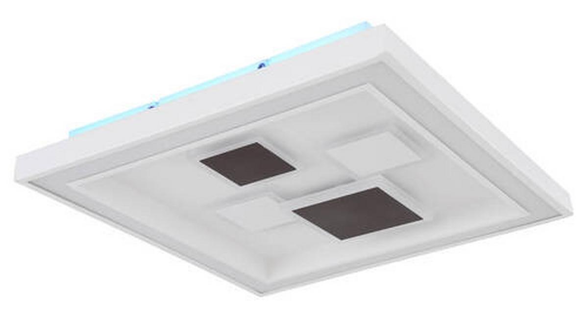 Stropna Led-svetilka Nolo, S Sijalko - bela/opal, Design, kovina/umetna masa (48/48/7cm) - Globo