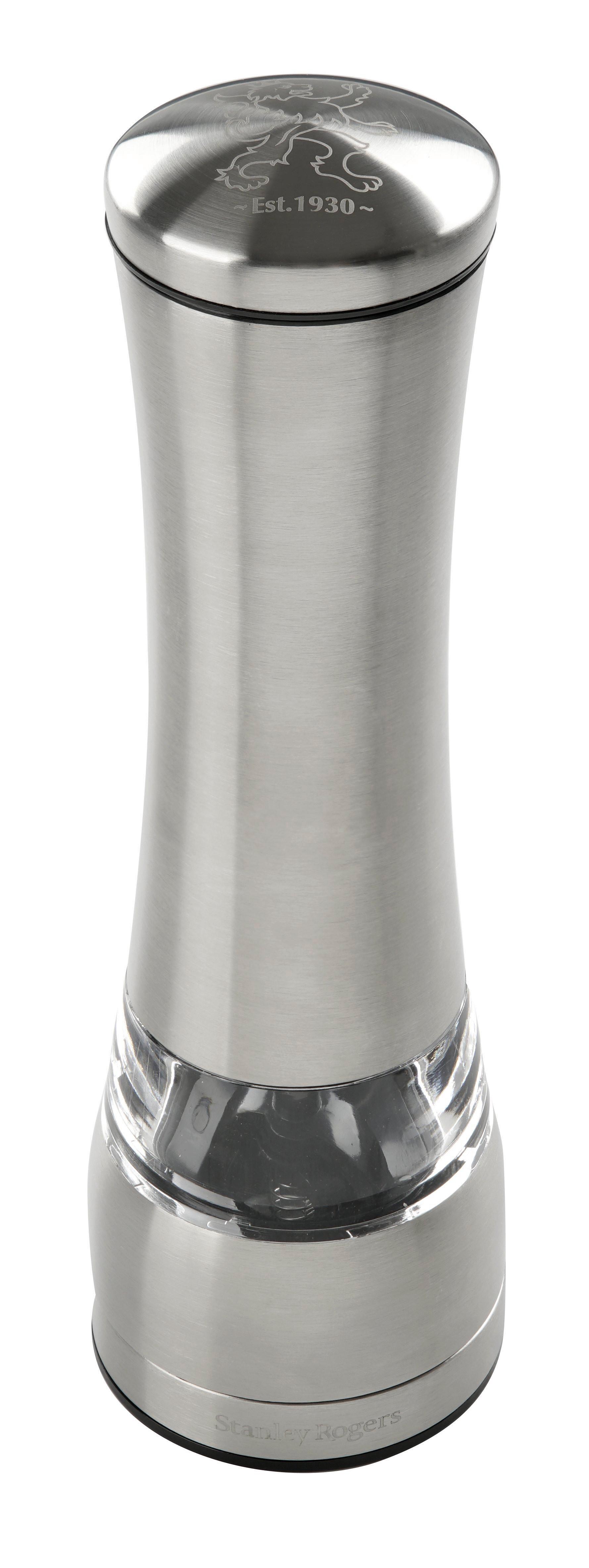 MŁYNEK DO SOLI I PIEPRZU 56150 - kolor stalowy, Basics, metal/ceramika (6,5cm) - Stanley Rogers