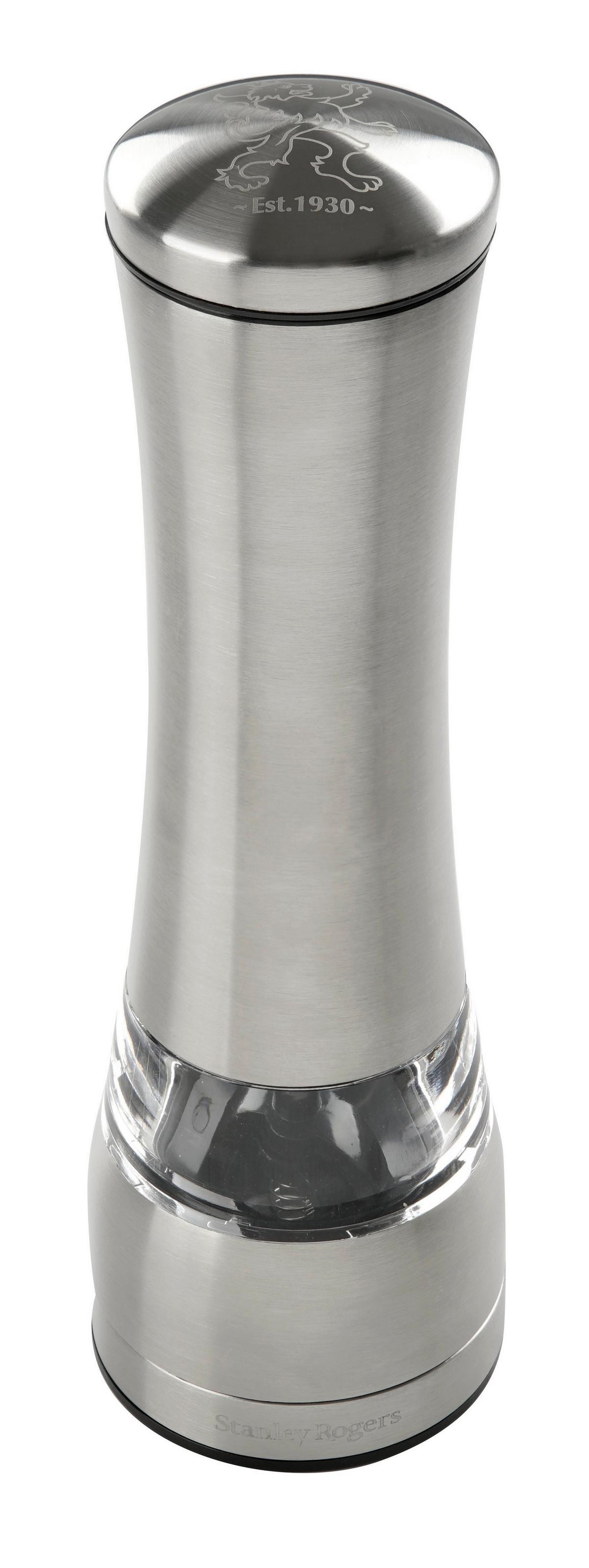 MŁYNEK DO SOLI I PIEPRZU 56150 - kolor stalowy, Basics, metal/ceramika (6,5cm) - Stanley Rogers