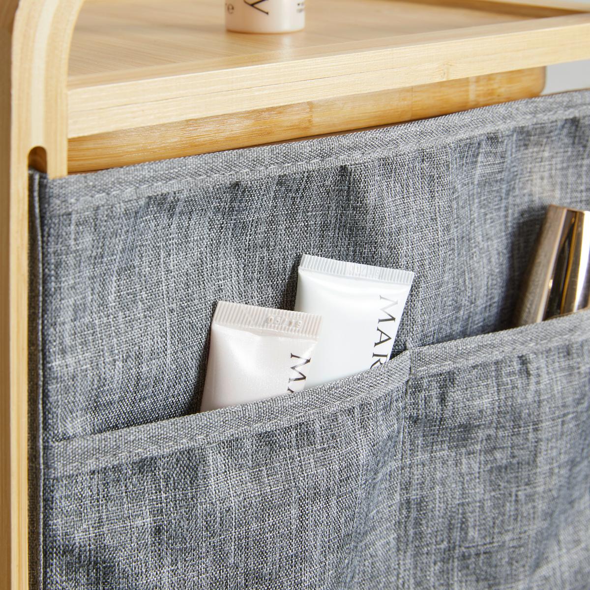 REGAŁ DO PRZECHOWYWANIA ALEYNA - ciemnoszary, Modern, drewno/tkanina (24/18,8/25,5cm) - Bessagi Home