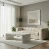 BÄDDSOFFA MIRANDA - beige/svart, Modern, metall/trämaterial (207/71/98cm) - Bessagi Home