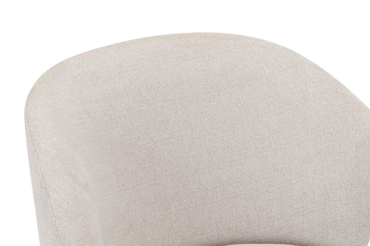 FOTEL KELIDA - kremowy/kolor orzecha włoskiego, Design, tkanina/drewno (66/78/69cm) - MID.YOU