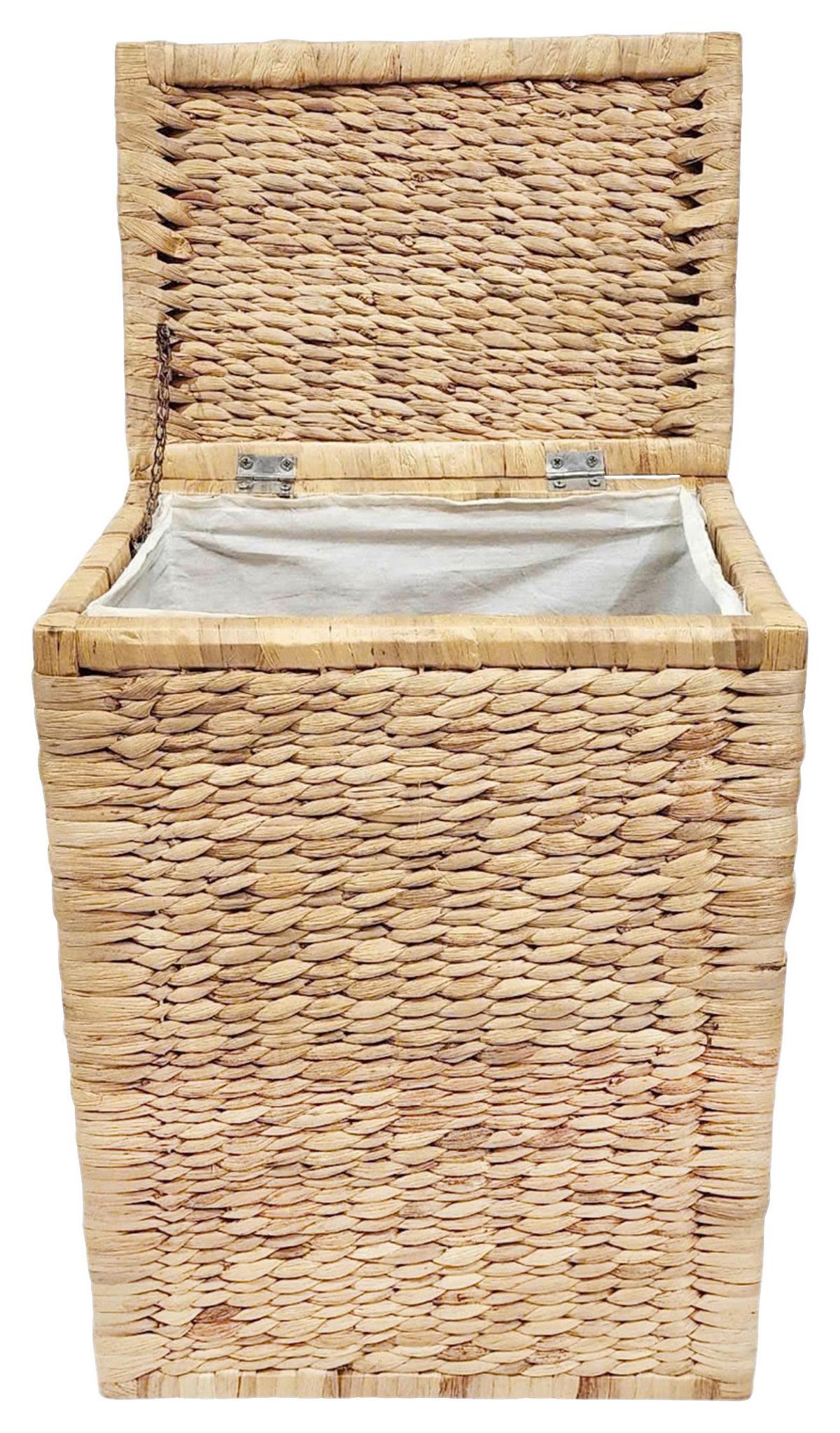 Coș de rufe Max - crem/culoare natur, Romantik / Landhaus, materiale naturale/lemn (41/64/54cm) - Zandiara