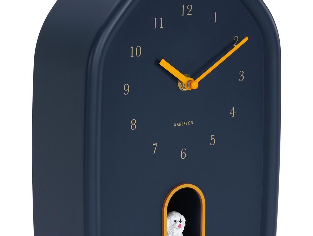 ZEGAR ŚCIENNY MODERN DOGGY - niebieski, Basics, tworzywo sztuczne (20/29.1cm) - Karlsson