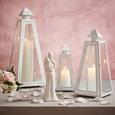 Laterna Wendy - 3-delni Set - bela/prozorna, Romantika, kovina/steklo - Mömax modern living