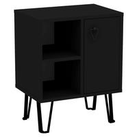 NACHTTISCH NEPTUN - Schwarz, Design, Holzwerkstoff (50/63/35cm) - MID.YOU