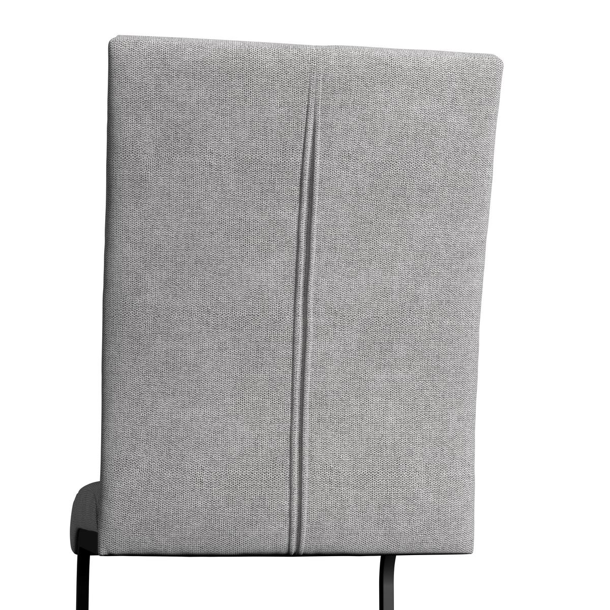 Schwingstuhl Colien Hellgrau Webstoff Gepolstert - Hellgrau/Schwarz, MODERN, Holz/Textil (46/94/62cm) - Bessagi Home