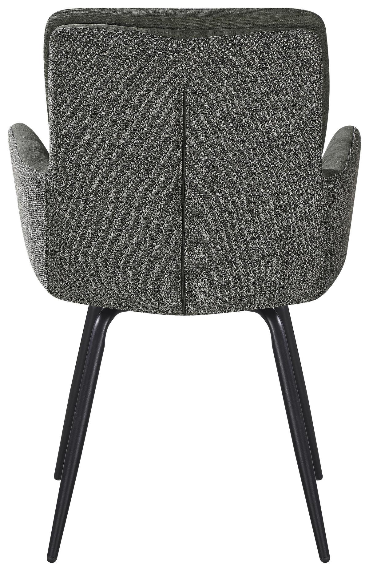 Armlehnstuhl Nova Grün/Schwarz - Schwarz/Grün, MODERN, Textil/Metall (61/89/67cm) - Premium Living