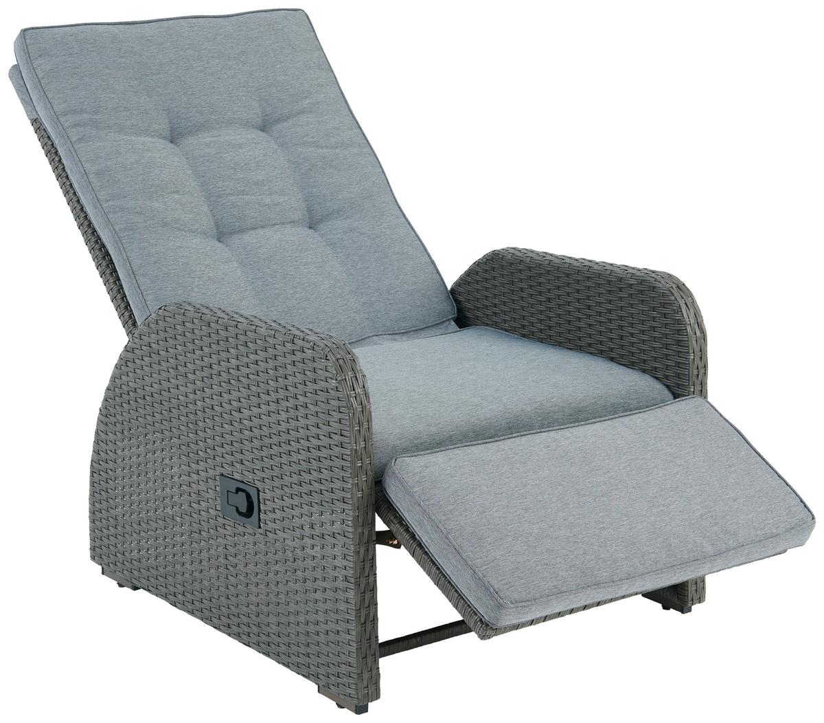 Lounge Garnitura Santander, Siva, 4-Delni Set - siva, Moderno, kovina/umetna masa - Beldano