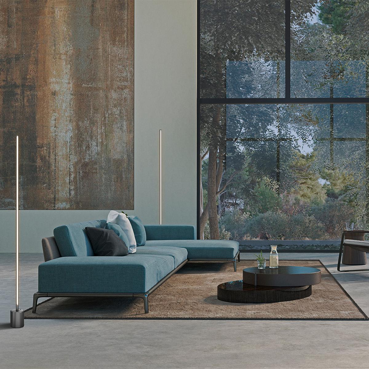 Stehleuchte Flow Schwarz max. 25 Watt - Schwarz, Trend, Metall (10/145cm) - MAYTONI