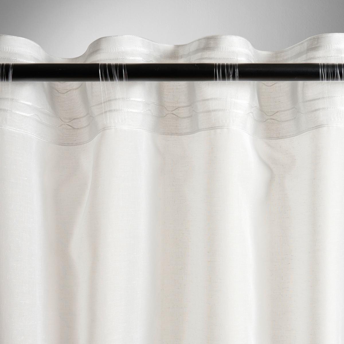 Kombivorhang Leo in Transparent, 2 Stk. - Naturfarben, KONVENTIONELL, Textil (140/255cm) - Premium Living