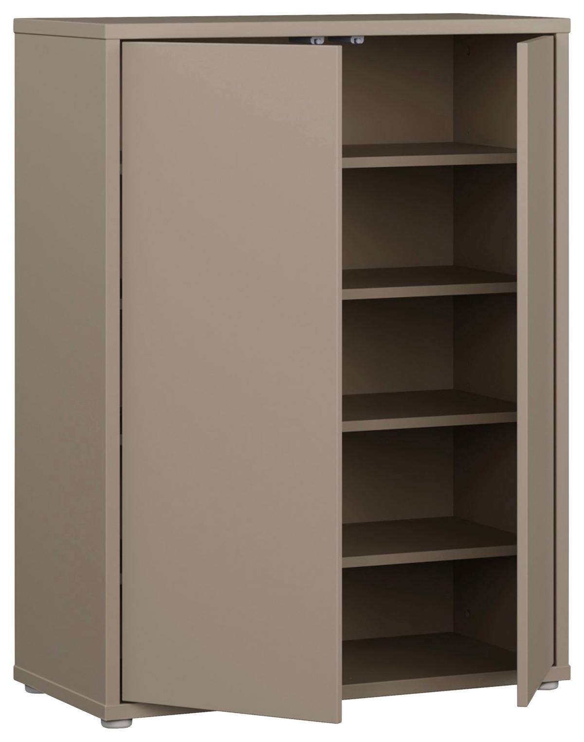 Omara Za Čevlje Alice, Rjavosiva - rjavosiva/siva, Moderno, umetna masa/leseni material (74,5/99,1/34,9cm) - Modern Living