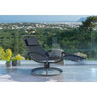 Relaxliege Eleni in Schwarz - Schwarz, Modern, Textil/Metall (168/77/85cm) - Modern Living