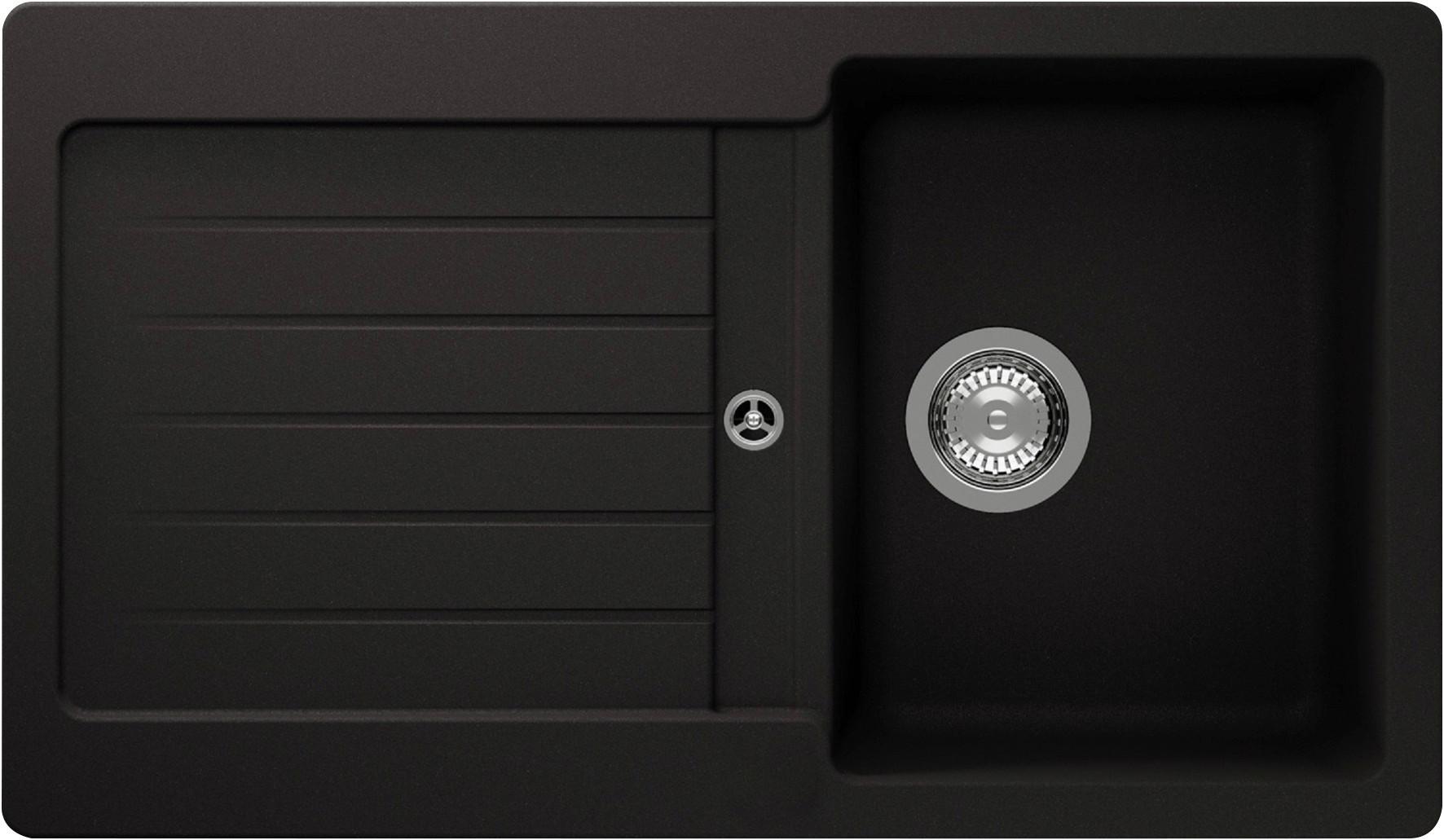 Pomivalno Korito Austin, 86x50cm - črna, Design, kamen (86/21/50cm) - Respekta