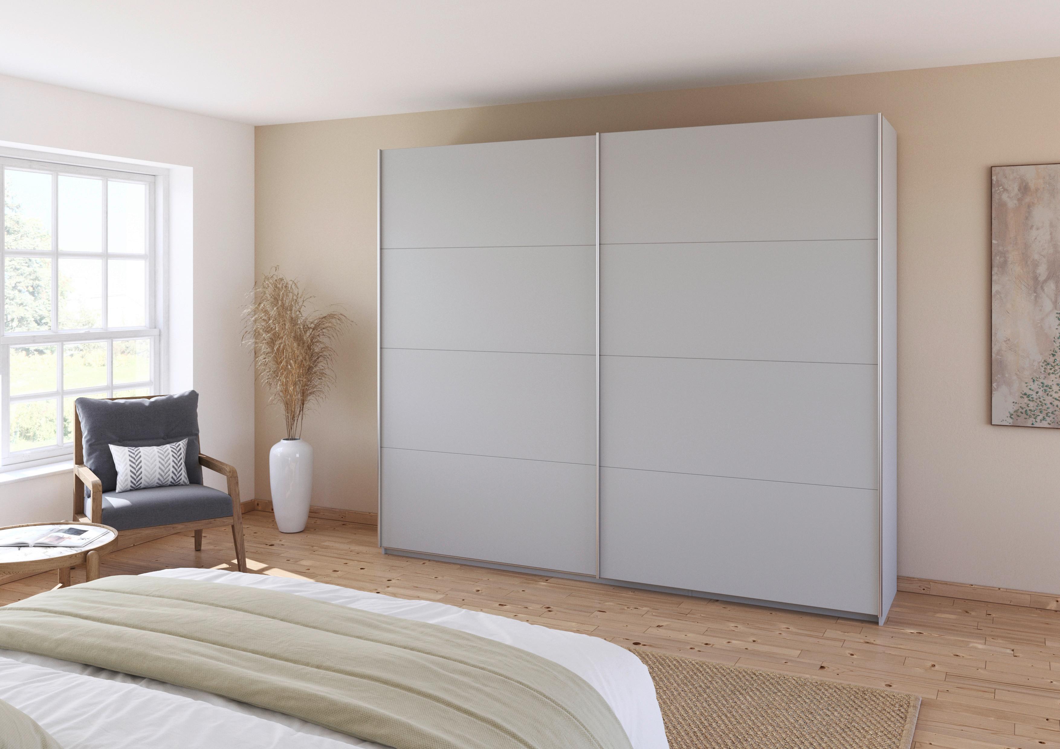 Ormar S Kliznim Vratima Feldkirch - svijetlo siva/boje aluminija, Moderno, drvni materijal/metal (271/229/62cm)