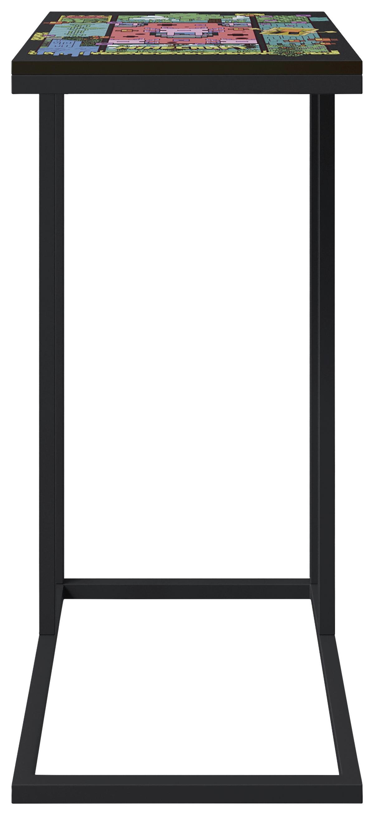 Beistelltisch Minecraft ca. 40x29x60 cm Schwarz - Schwarz, MODERN, Holzwerkstoff/Metall (40/29/60cm) - Minecraft