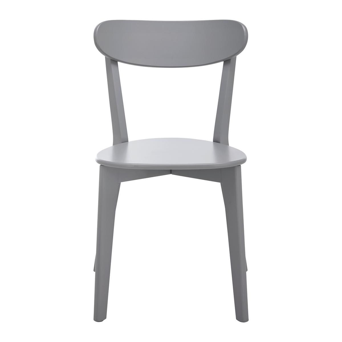 Stuhl-Set Lorca Grau Holz massiv - Grau, MODERN, Holz (45/79/52cm) - Bessagi Home