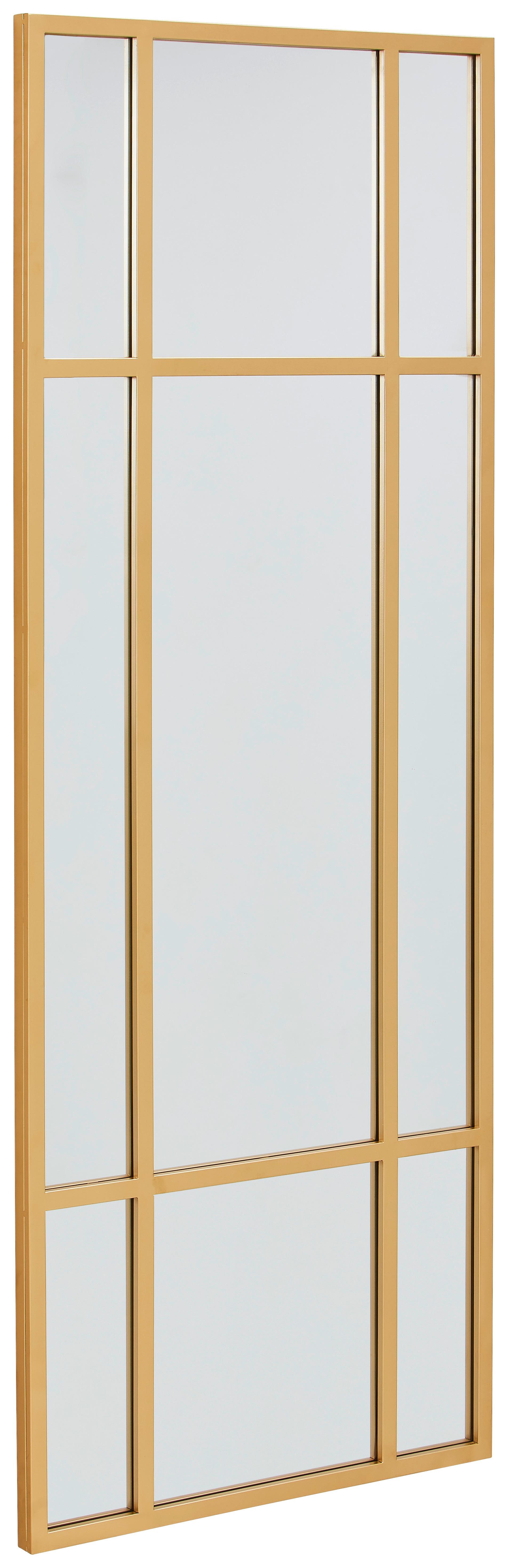 LUSTRO ŚCIENNE JILL - kolor złoty, Design, materiał drewnopochodny/metal (60/160/3cm) - MID.YOU