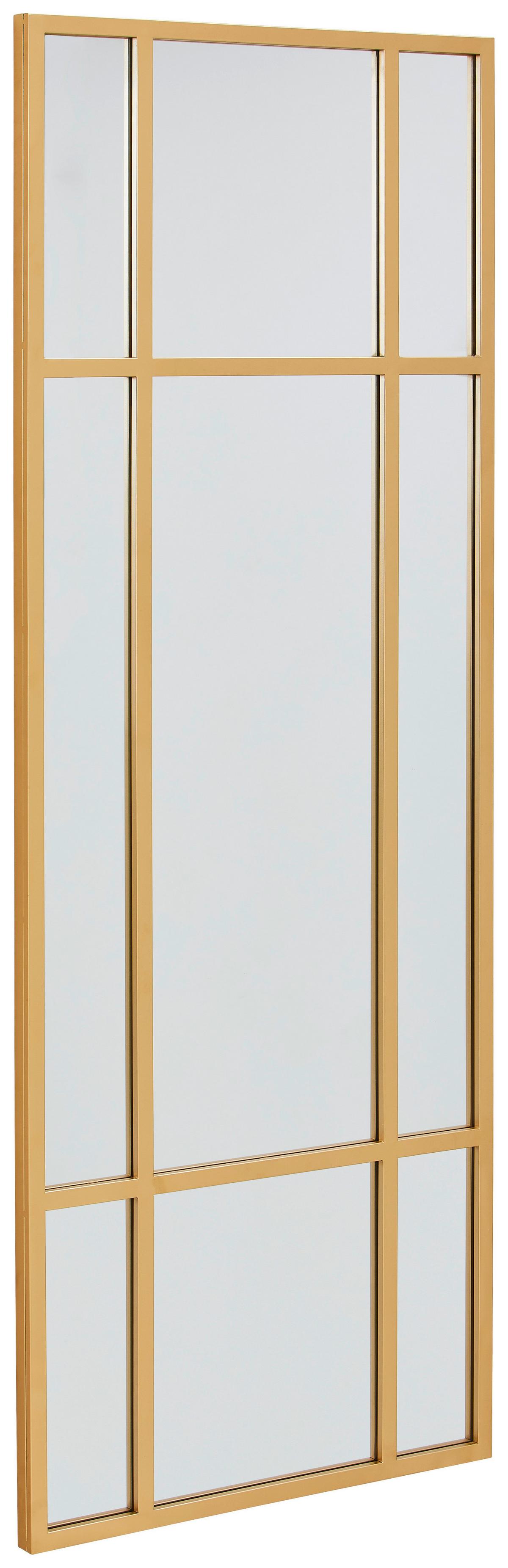 LUSTRO ŚCIENNE JILL - kolor złoty, Design, materiał drewnopochodny/metal (60/160/3cm) - MID.YOU