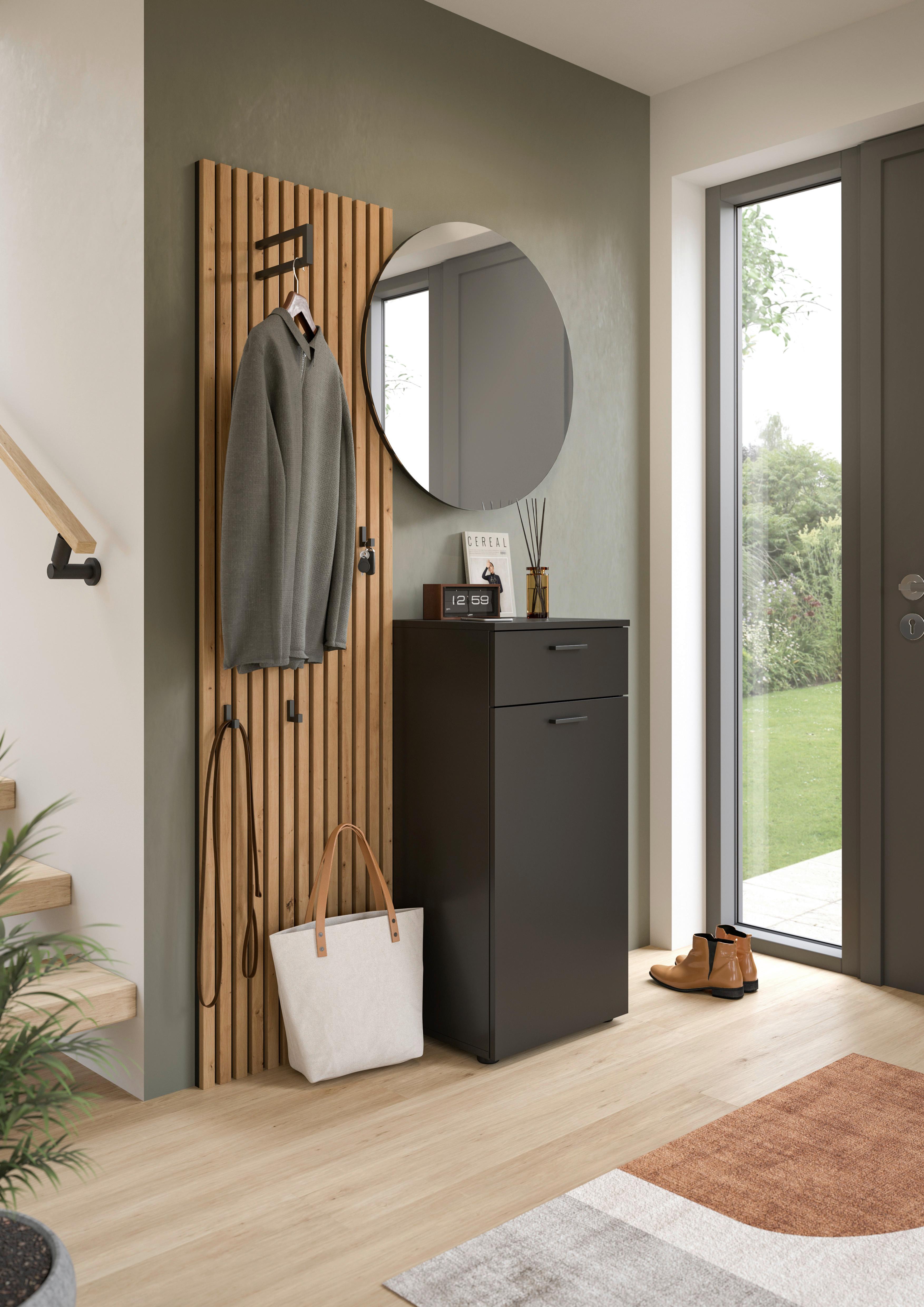 Serija Predsoblja Delton - tamno siva/hrast Artisan, Design, drvni materijal (96/192/37cm) - Modern Living