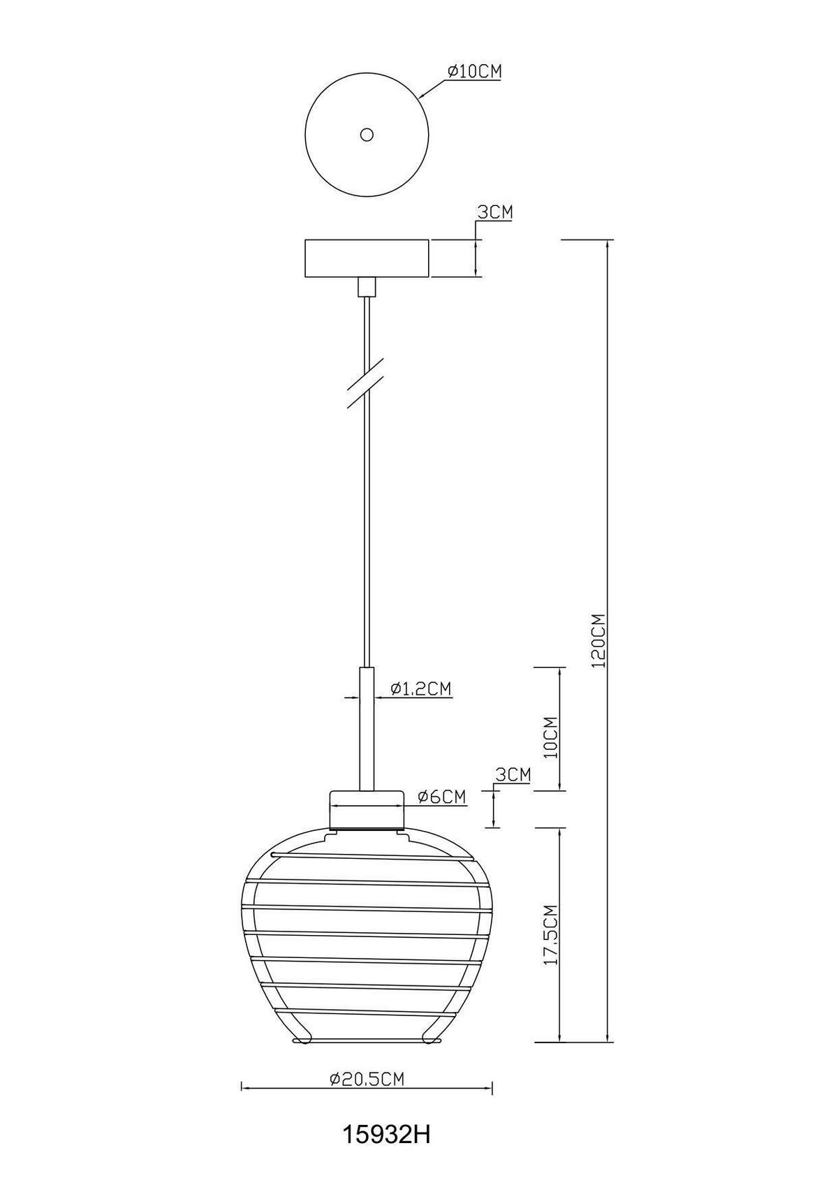 Viseća Svjetiljka Nesa - bijela/boje kroma, Basics, metal/plastika (20,5/120cm) - Globo