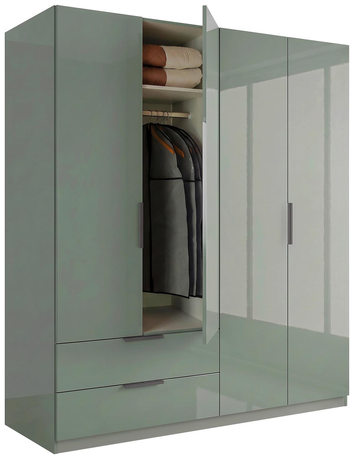 Kleiderschrank Armadio Grün - Anthrazit/Grün, KONVENTIONELL, Holzwerkstoff (163/200/59cm) - Mömax