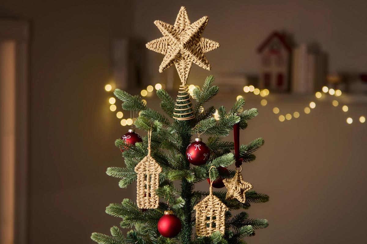 Christbaumspitze Star Naturfarben - Naturfarben, Papier/Metall (18,5/27/5,8cm) - Mömax