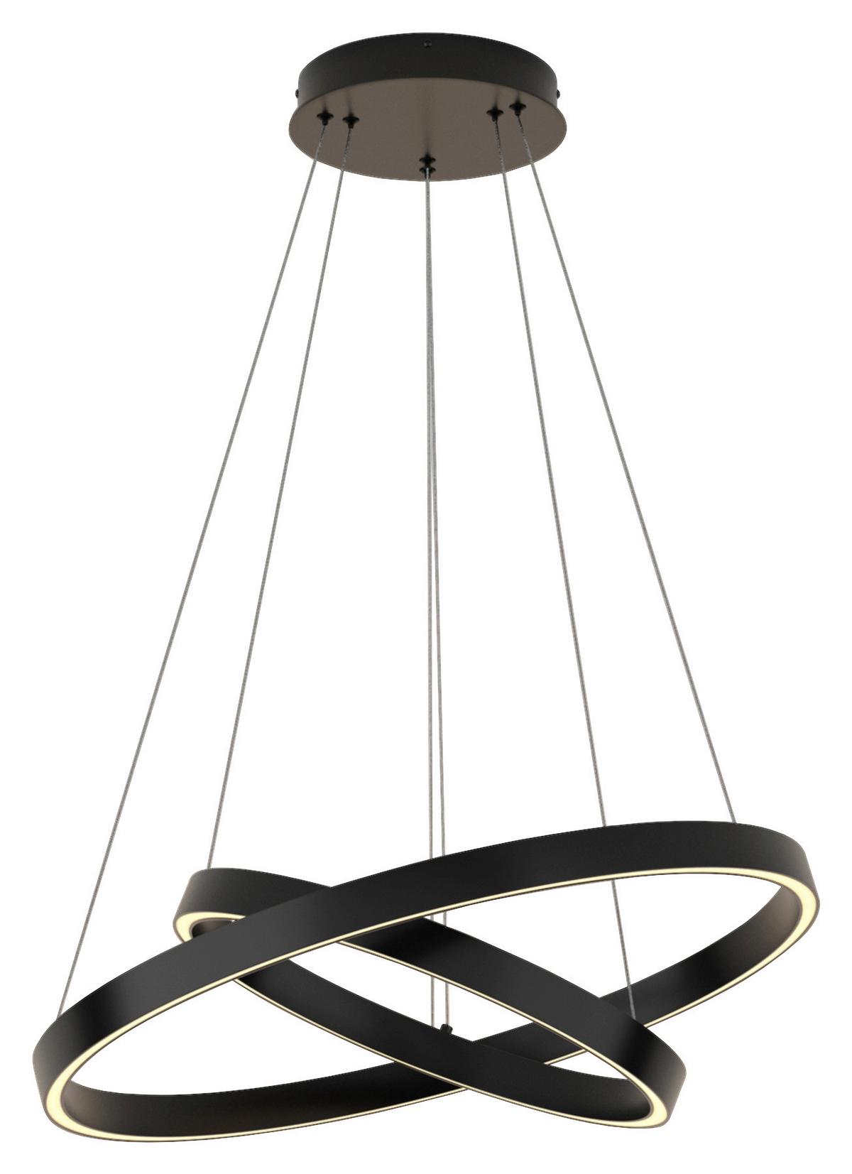 Pendelleuchte Rim Schwarz max. 61 Watt - Schwarz, Basics, Metall (60/100/60cm) - MAYTONI