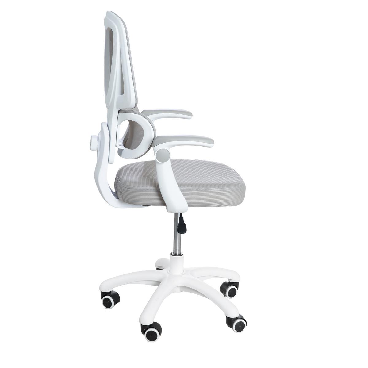 Ifjúsági Forgószék Smart Grow - fehér/szürke, Modern (55/89-104/45cm) - Roba
