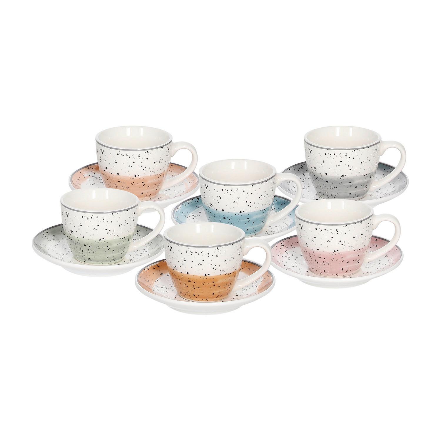 Ceaşcă espresso cu farfurioară IRYNKA - multicolor, Modern, ceramică (12/12/10cm) - Mömax