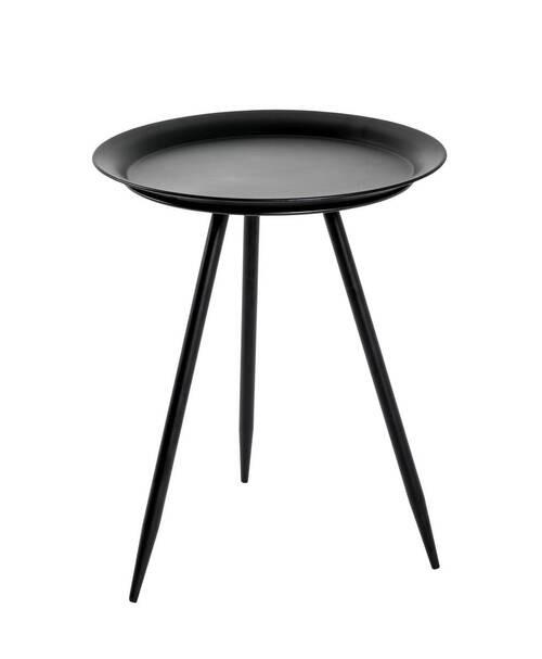 STOLIK BOCZNY HANS 1 - czarny, Trend, metal (47/47/38cm) - Lomoco