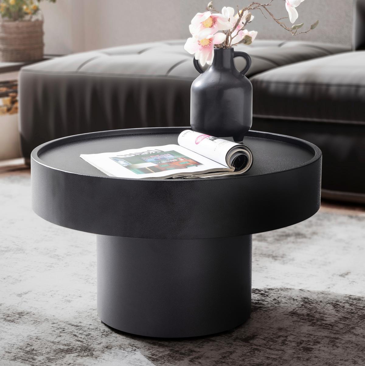 COUCHTISCH WL6.759 - Schwarz, Design, Metall (60/60/36cm) - MID.YOU