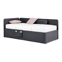 Bett Remi Graphitfarben ca. 90x200cm - Chromfarben/Graphitfarben, KONVENTIONELL, Holz/Kunststoff (90/200cm) - Mömax