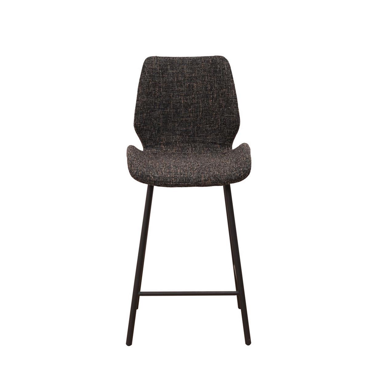 BARHOCKER-SET BARRON - Schwarz, Design, Textil/Metall (47/99/55cm) - MID.YOU