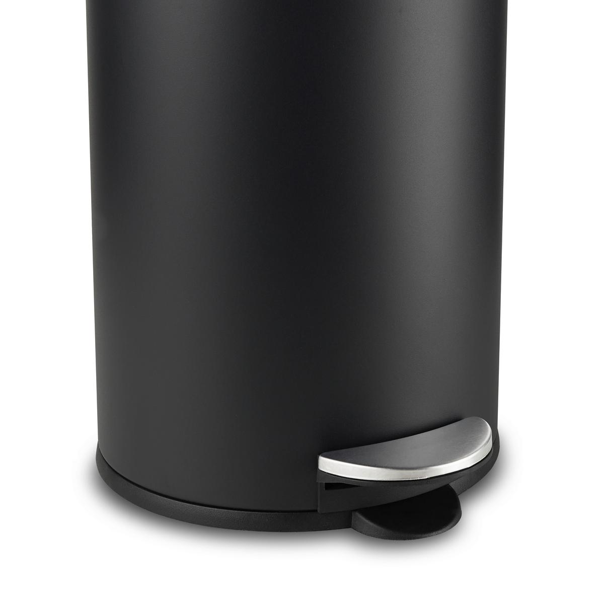 KOSZ NA ŚMIECI Z PEDAŁEM SAMUEL - 40L - czarny, Konventionell, tworzywo sztuczne/metal (36,50/67cm) - Modern Living