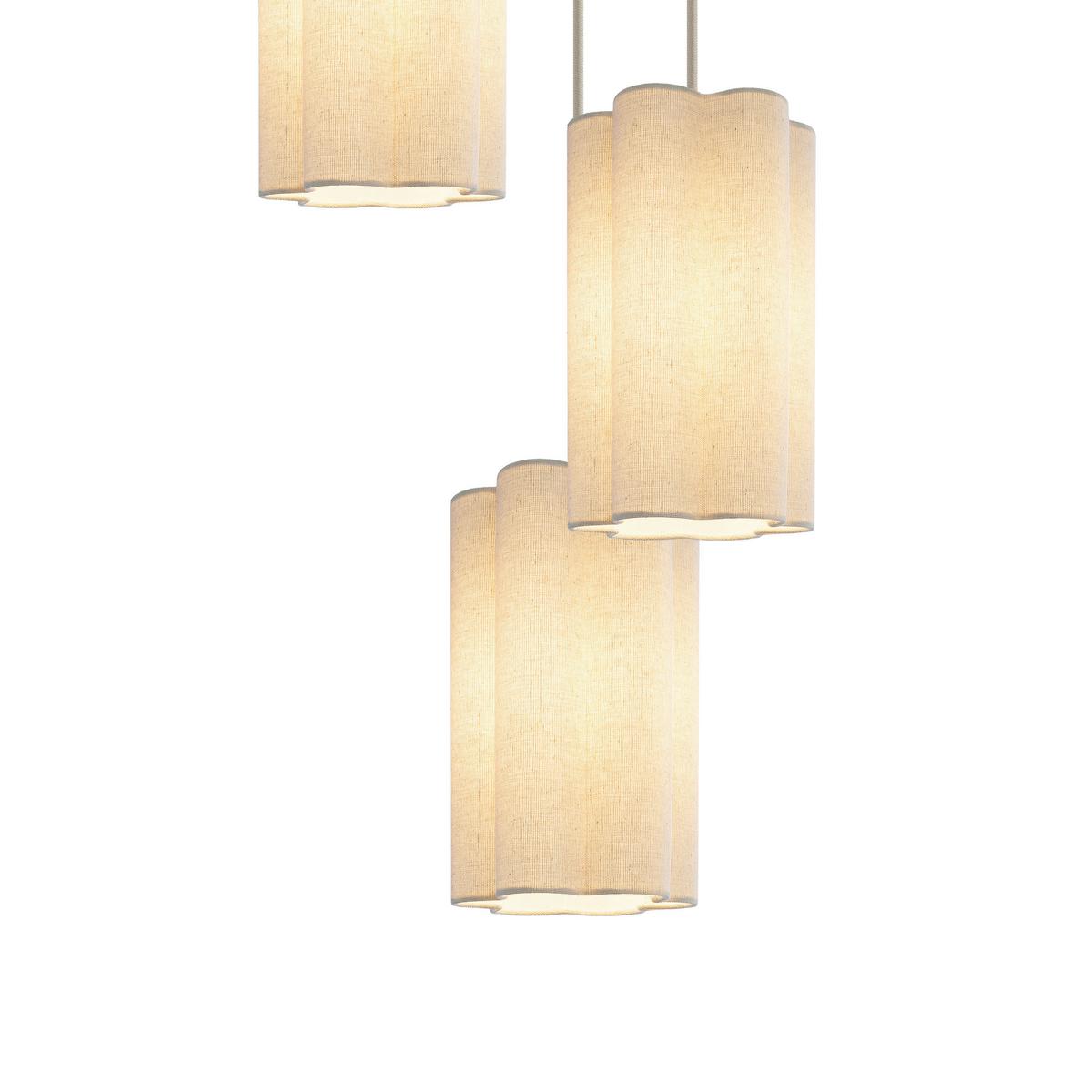 LAMPA WISZĄCA DALMA - beżowy, Trend, tworzywo sztuczne/metal (34/120cm) - Novel