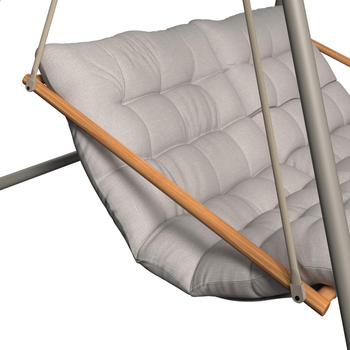 Balansoar Carina - gri deschis/kaki, Modern, metal/textil (214/154/202cm) - Mömax