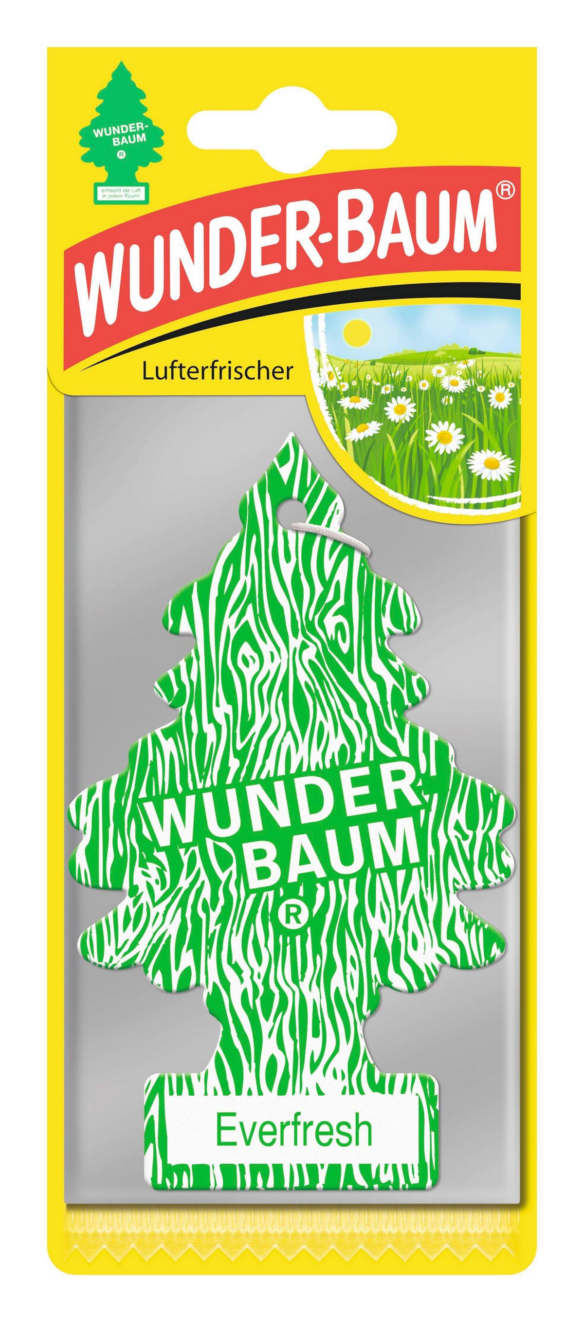 Autóillatosító Wunderbaum Everfresh - zöld, papír (7/19/0.3cm)
