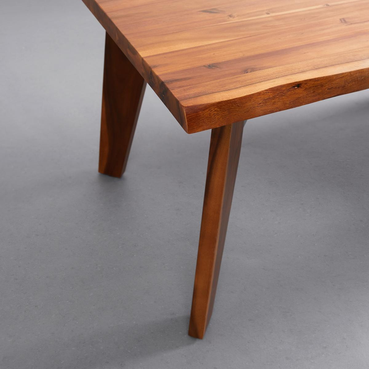 Esstisch Jasper in Holz Akazie massiv hell ca. 160x90 cm - Akaziefarben/Grau, MODERN, Holz/Metall (160/90/75cm) - Bessagi Home