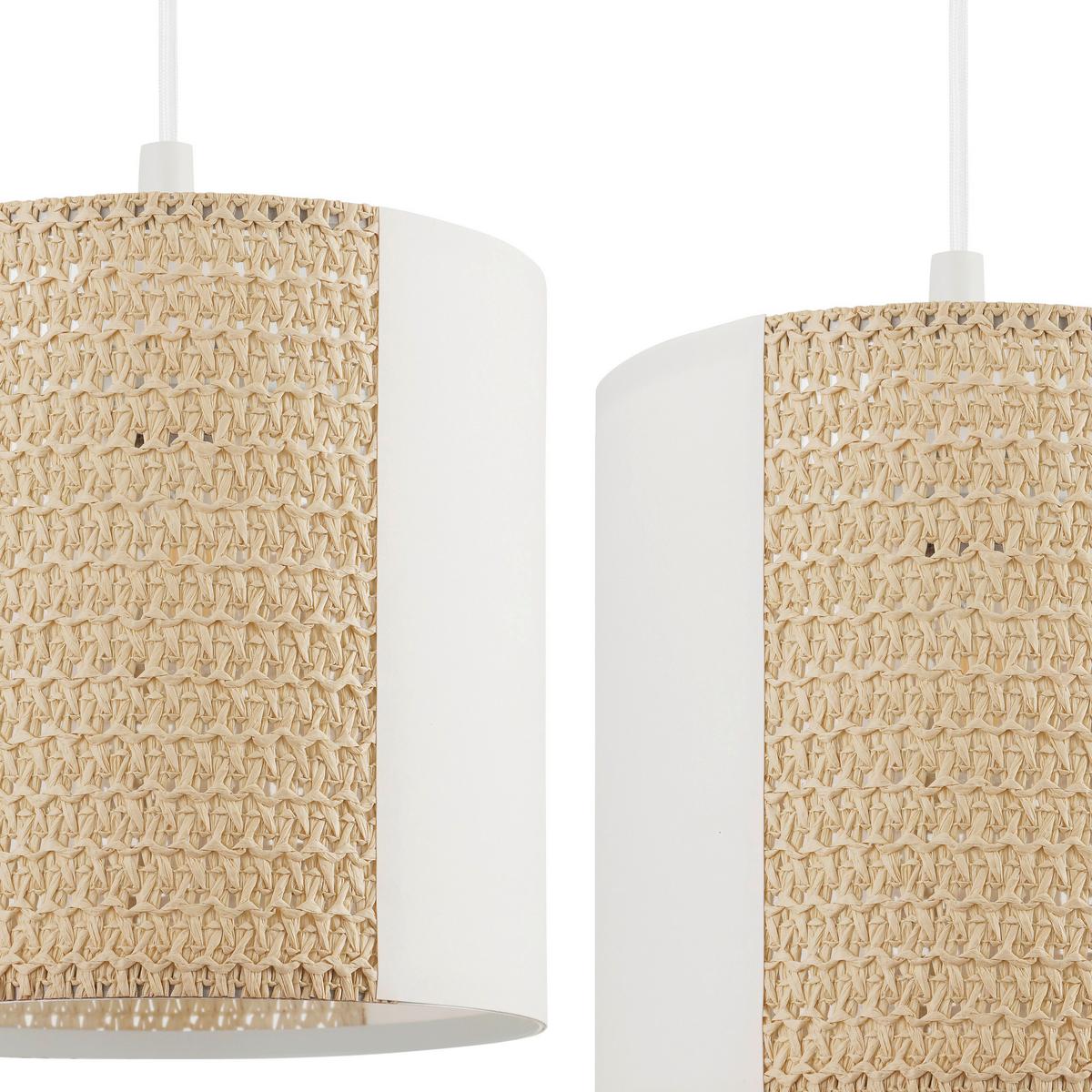 Hängeleuchte 43403* Arnhem - Weiss/Braun, Natur, Naturmaterialien/Papier (96/130cm) - Eglo