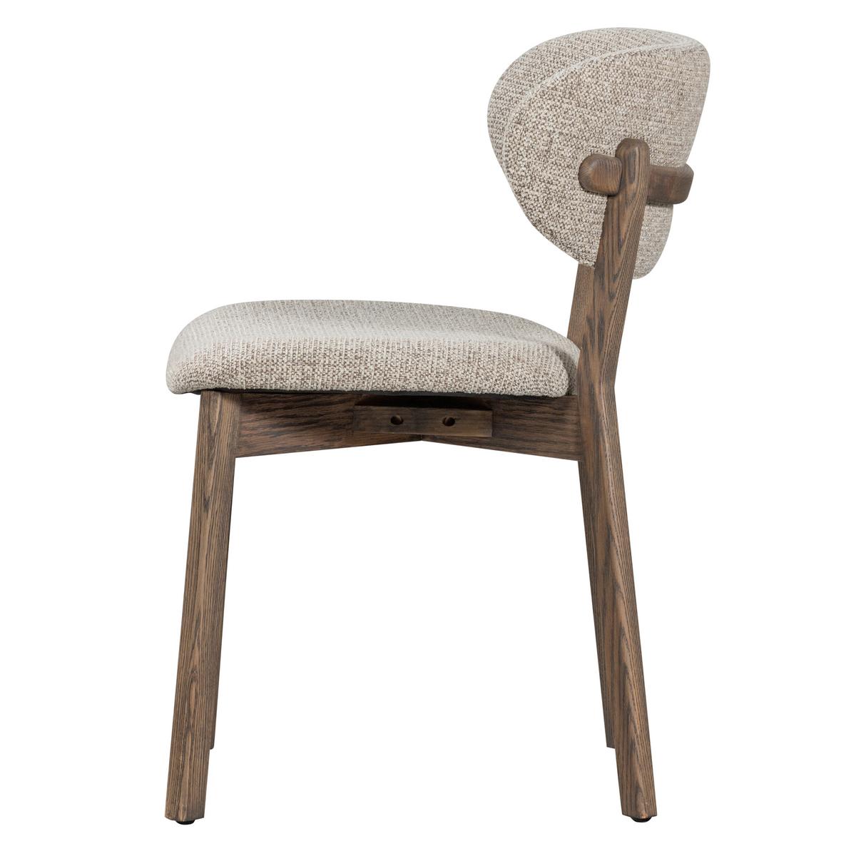 Stuhl-Set Udar 2er-Set Natur/Dunkelbraun - Dunkelbraun/Naturfarben, MODERN, Holz/Textil (51/82/60cm) - Livetastic