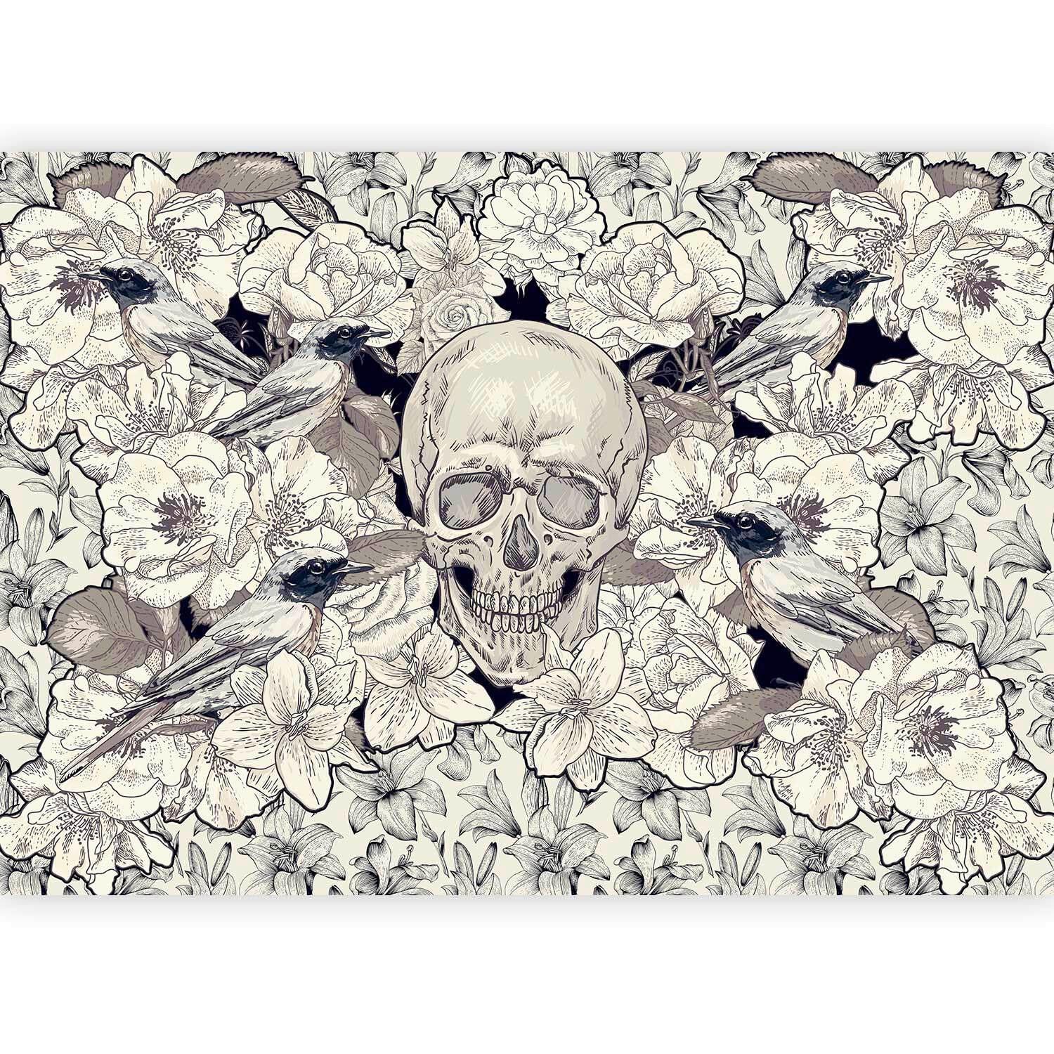 Fototapeta Art Nouveau, 400x280cm - siva/bež, Trendi, tekstil (400/280cm) - artgeist