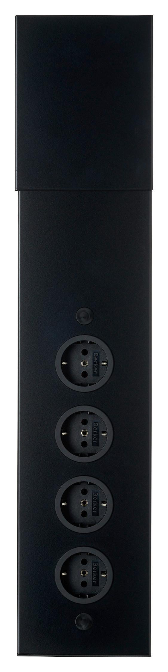 Steckdosenelement 410855 in Schwarz - Schwarz, Kunststoff (11,5/46/6cm) - Vogt