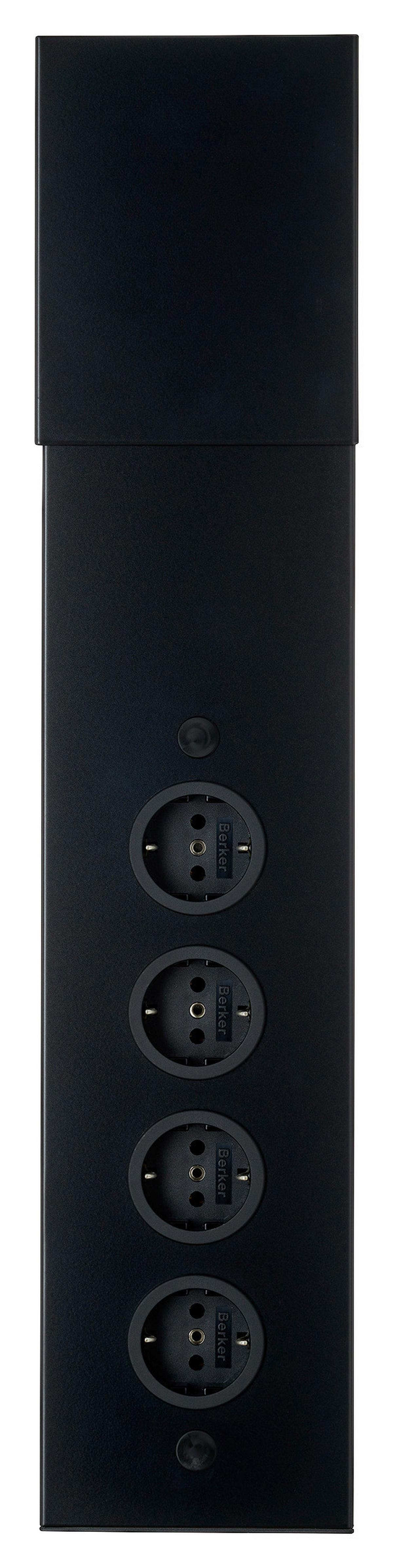 Steckdosenelement 410855 in Schwarz - Schwarz, Kunststoff (11,5/46/6cm) - Vogt