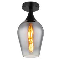 DECKENLEUCHTE 15552D3 - Klar/Chromfarben, Design, Glas/Metall (15/30cm) - Globo