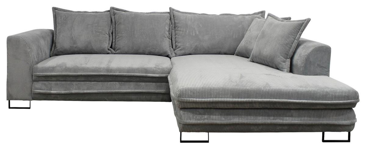 Colțar GUSTO - RIGHT - negru/gri, Trend, metal/textil (283/69-84/186cm) - Mömax