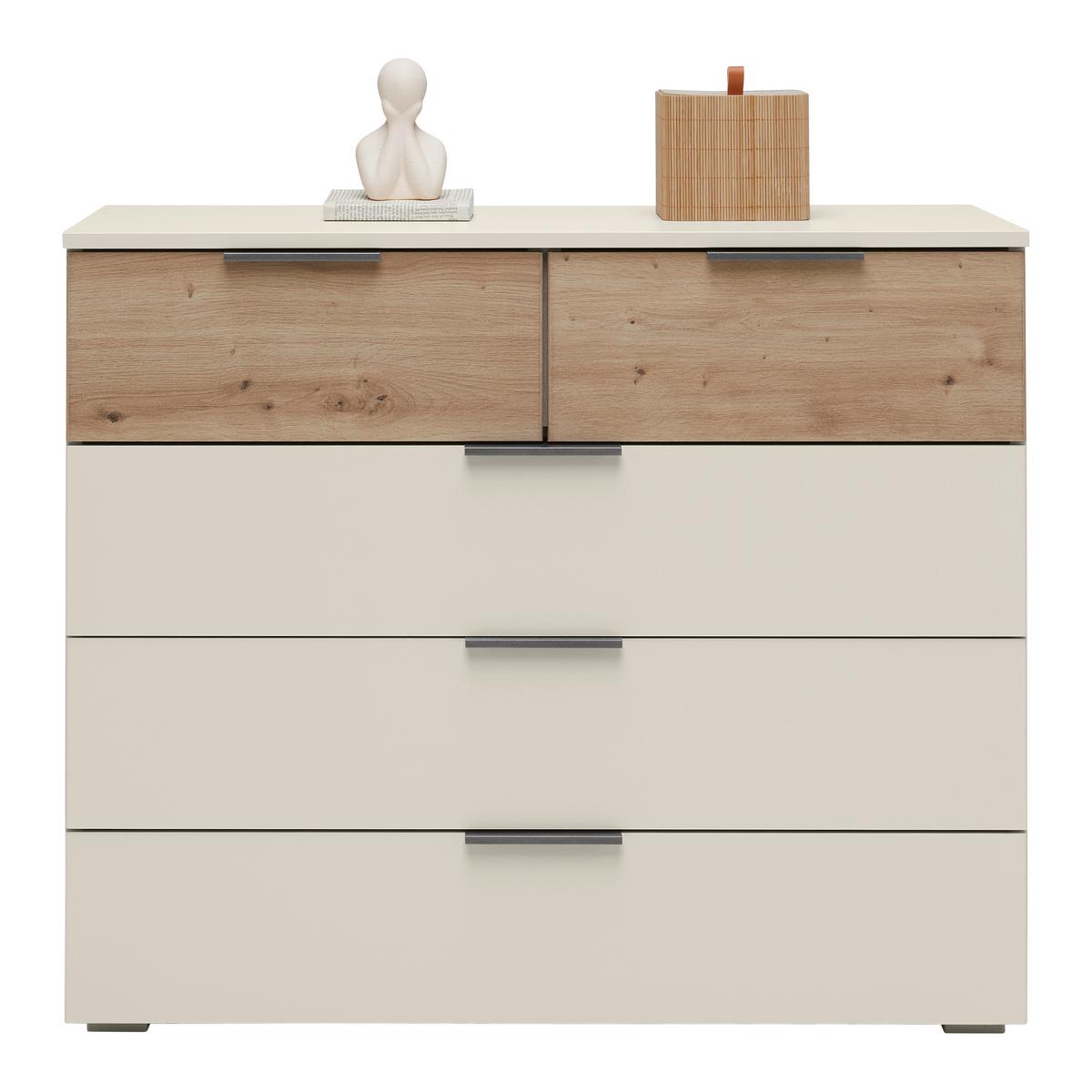 Kommode Ellmau Champagner/Eiche - Champagner/Eiche Artisan, KONVENTIONELL, Holzwerkstoff/Metall (93/81/42cm) - Premium Living